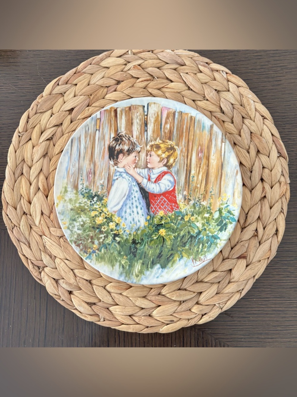 Wedgwood Mary Vickers "Be My Friend" Vintage Plate 1981